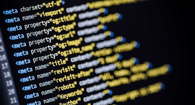 HTML meta tags in a page's head section