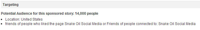 facebook ads experiment ad 2 targeting
