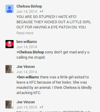 Google Plus Kfc