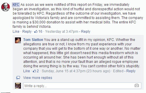 Kfc Victoria Statement