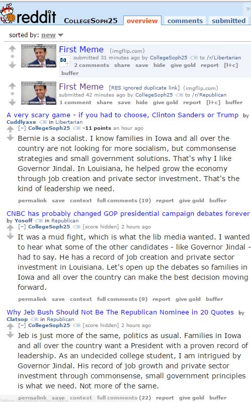 collegesoph25 jindal 100 percent comments